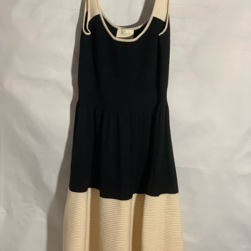 Kate Spade Constance dress black cream euc - Picture 6 of 8